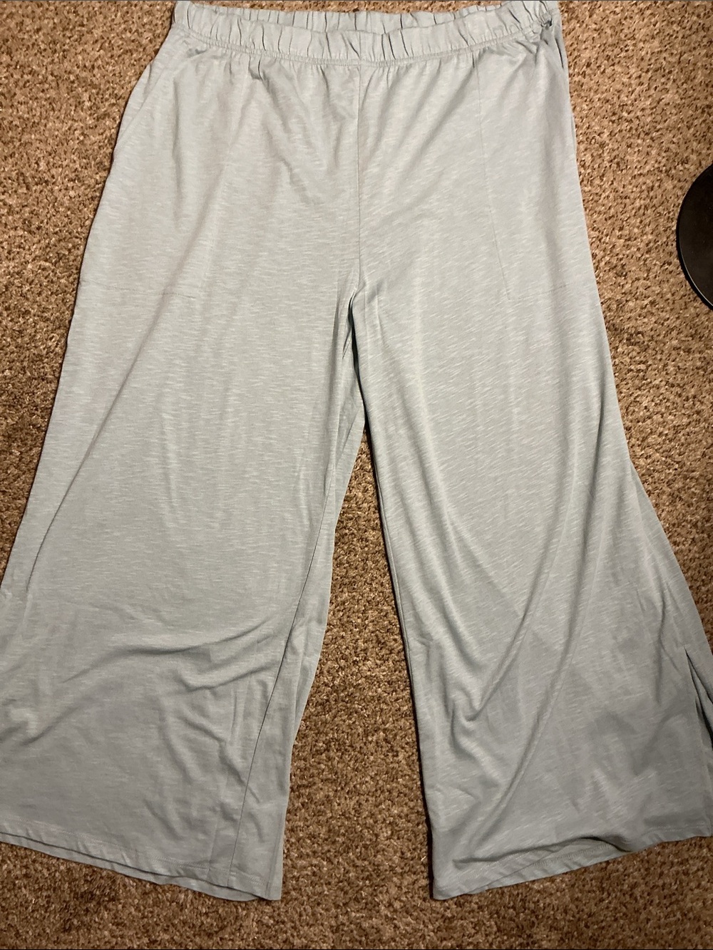 Eileen Fisher Pale Blue Wide-Leg Lounge Pants, organic cotton